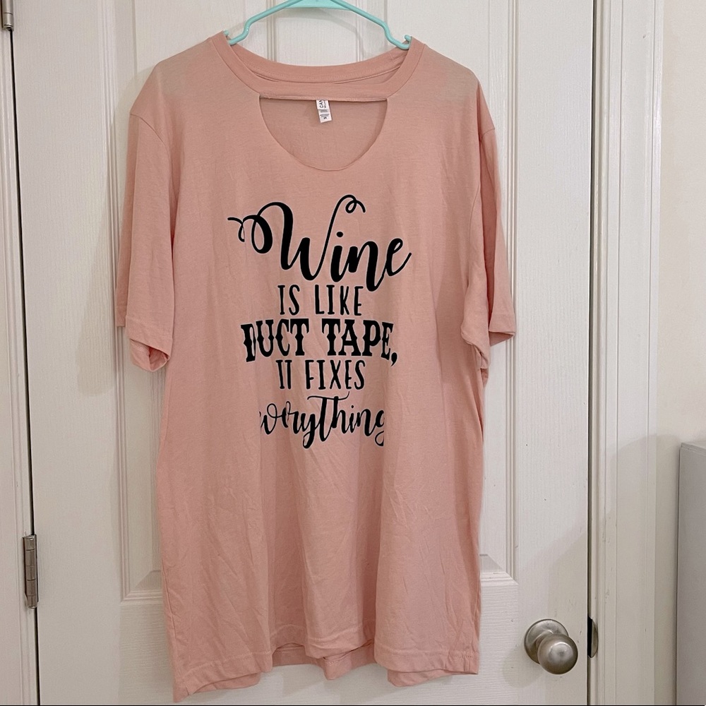 Bella Canvas Pink Tee Shirt- very soft- never worn